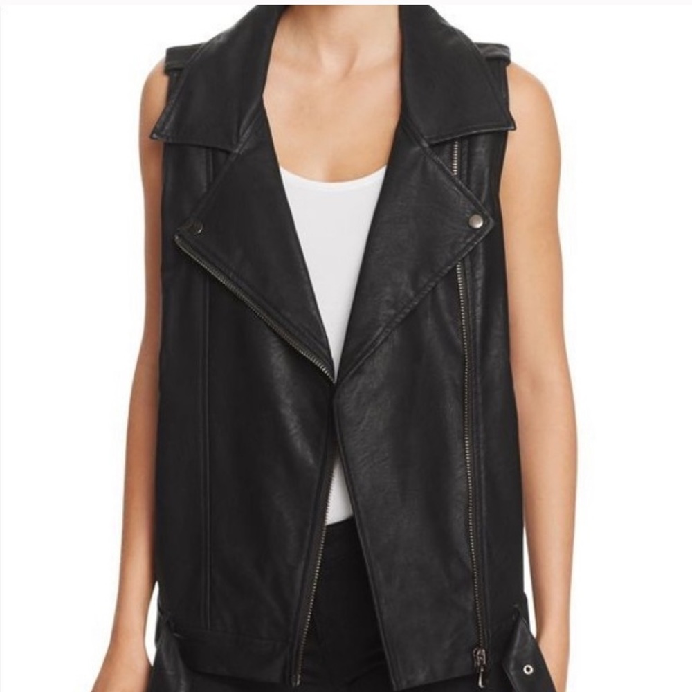 Sunset+spring leather Moto vest